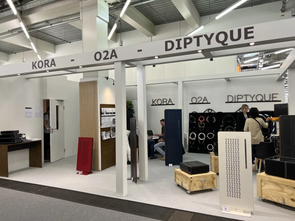 Stand Diptyque et Kora, deux fabricants français de HiFi