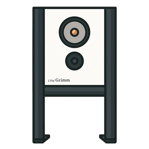 Pictogramme simplifié représentant la catégorie des enceintes actives c'est à dire que l'amplification est partiellement ou totalement intégrées aux enceintes