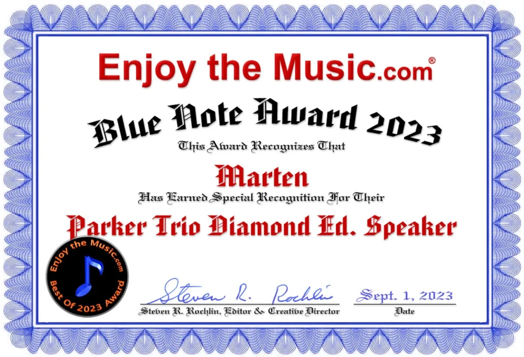 Enjoy The Music sur l’enceinte Marten Parker Trio Diamond Edition 01