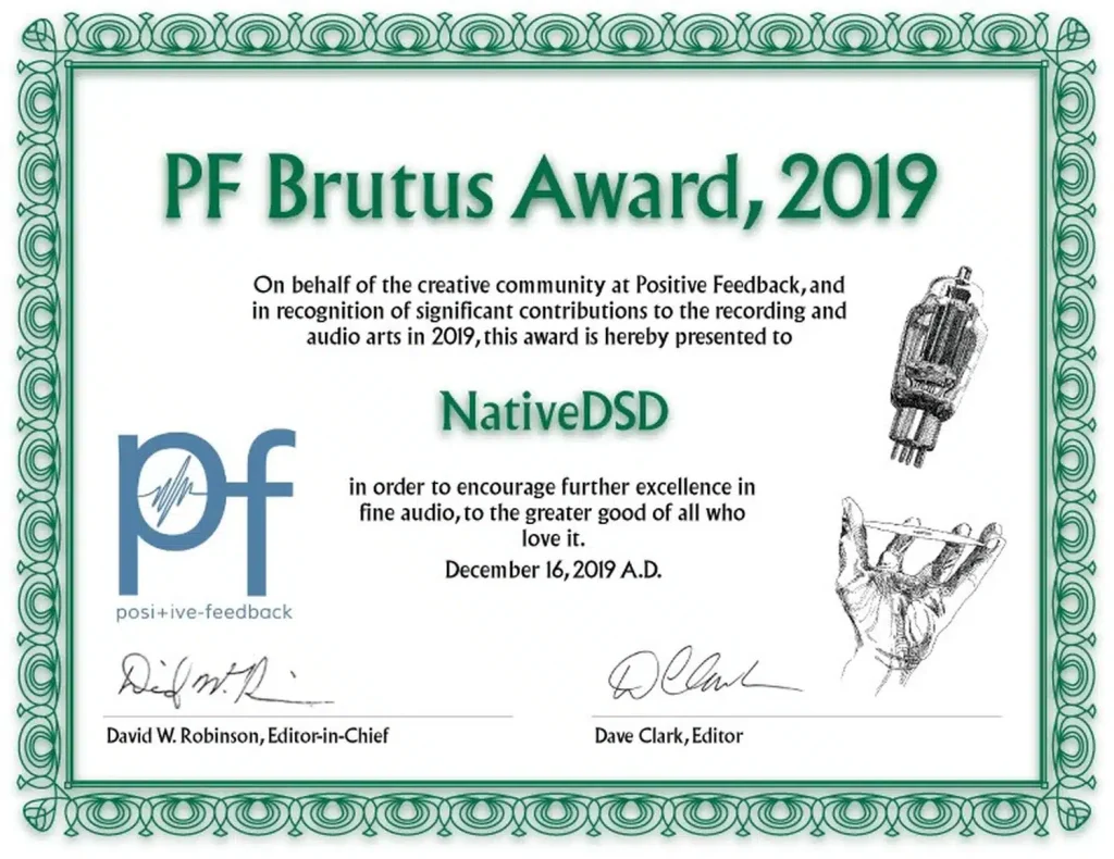 POSITIVE FEEDBACK Brutus Award 2019 NATIVEDSD Resultat