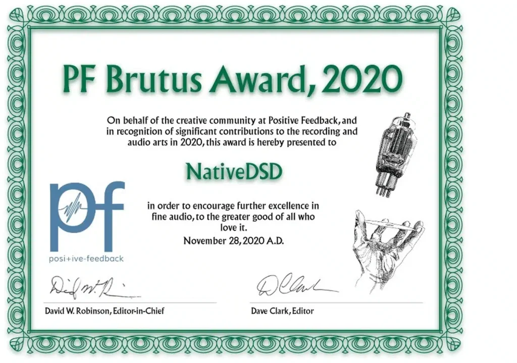 POSITIVE FEEDBACK Brutus Award 2020 NATIVEDSD Resultat
