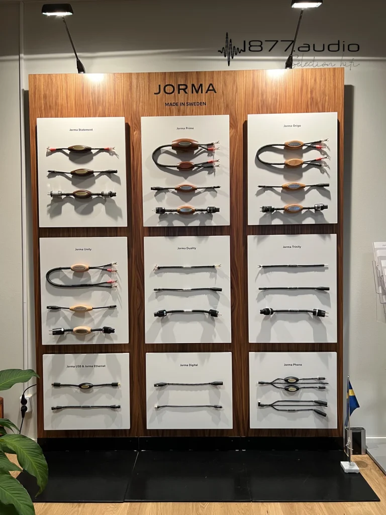 Meuble de présentation de la gamme complète des câbles Jorma (Suède)